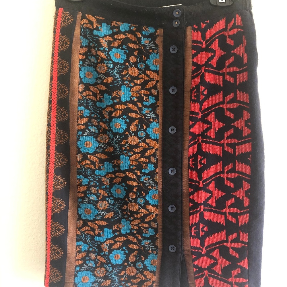 Anthropologie  Dolan Jacquard pencil skirt
